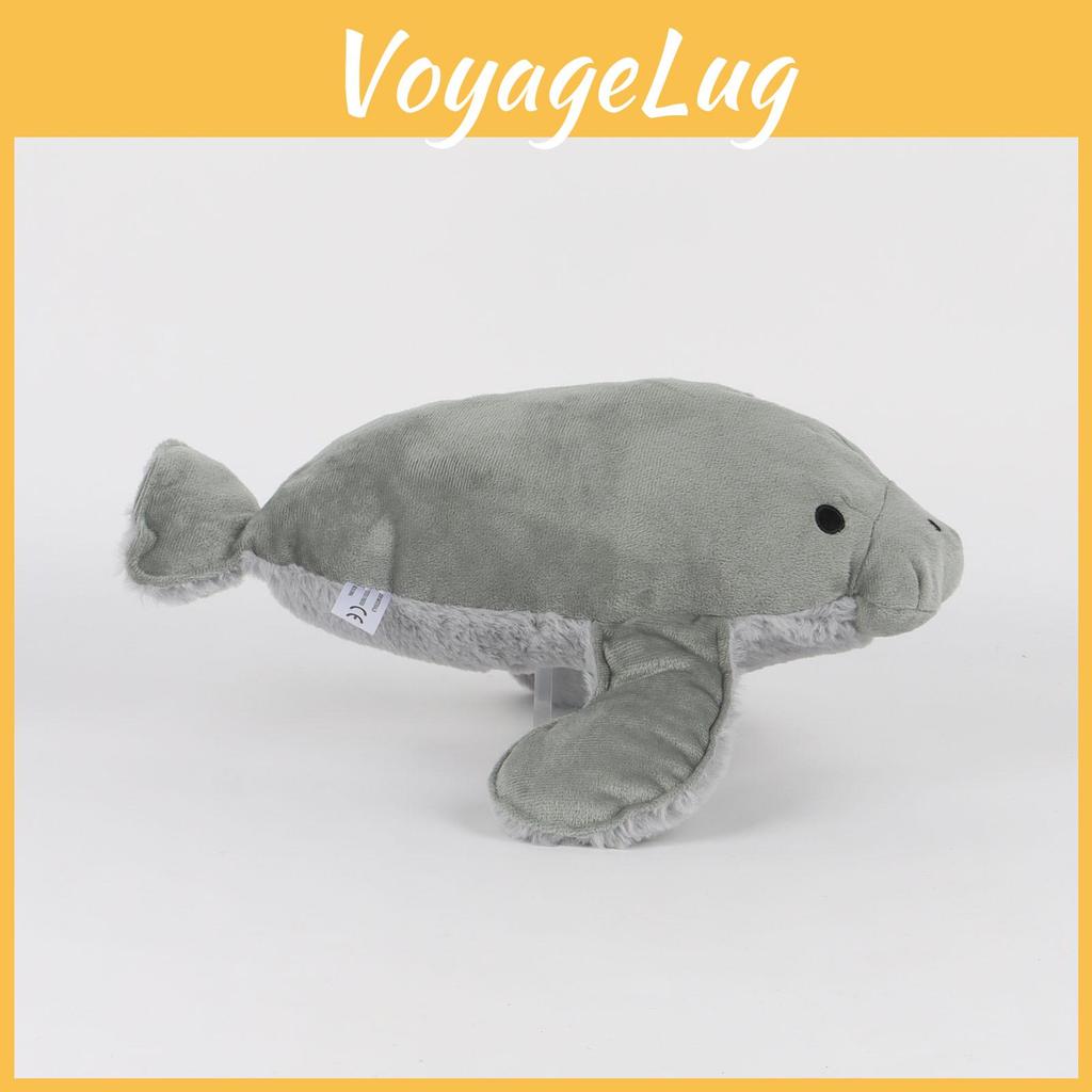 Adorable Peluche de Manatí Realista Vaca Marina Gris Animal de Peluche 35cm Suave y Achuchable