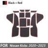 for Nissan Kicks XV D15 2020~2025 2025 Non-slip Rubber Mat Door Groove Cup Gate Slot Coaster Car Interior Stickers Accessories