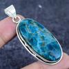 Neon Blue Apatite Gemstone 925 Sterling Silver Jewelry Pendant 2.36" e2l41