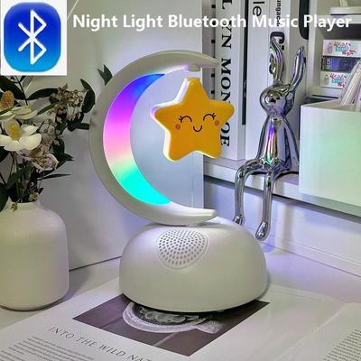 2-in-1-Bluetooth-Lautsprecher, Musik-Player, Nachtlicht, kabelloser Musik-Player, Stern- und Mond-Nachtlampe, romantisches Geschenk