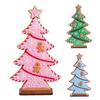 Christmas Tree Decor Candy Colors Gingerbread Man Design Wood Tabletop Decoration Wall Fireplace Shelf Ornament Gift
