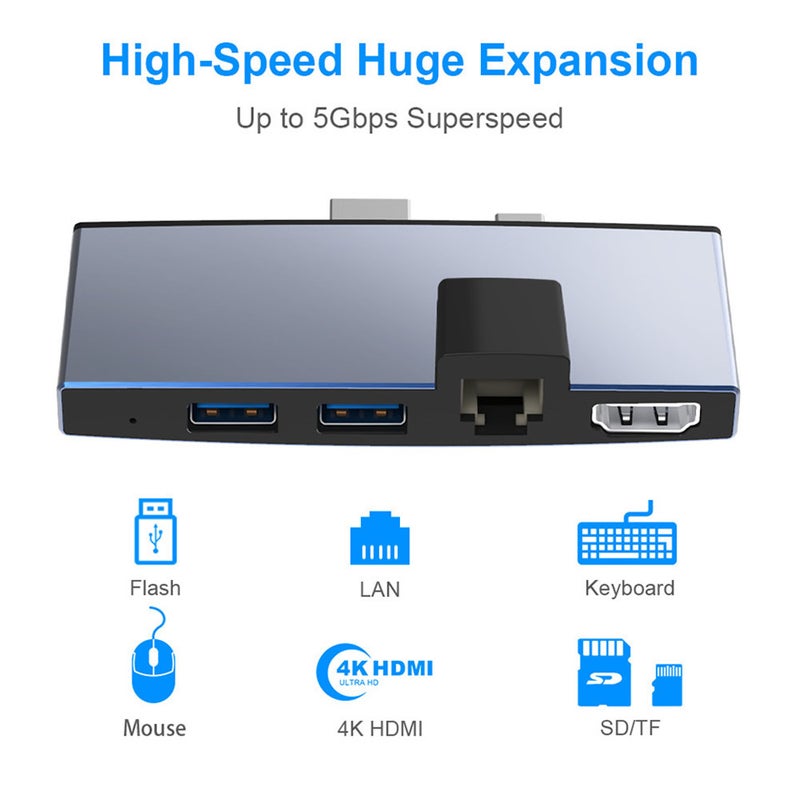 USB Cables Hubs & Adapters Usb 3.0 Card Reader Hub 4K Hdmi Splitter 100Mbps Ethernet Adapter Sdtf Micro For Microsoft Surface Pro 456