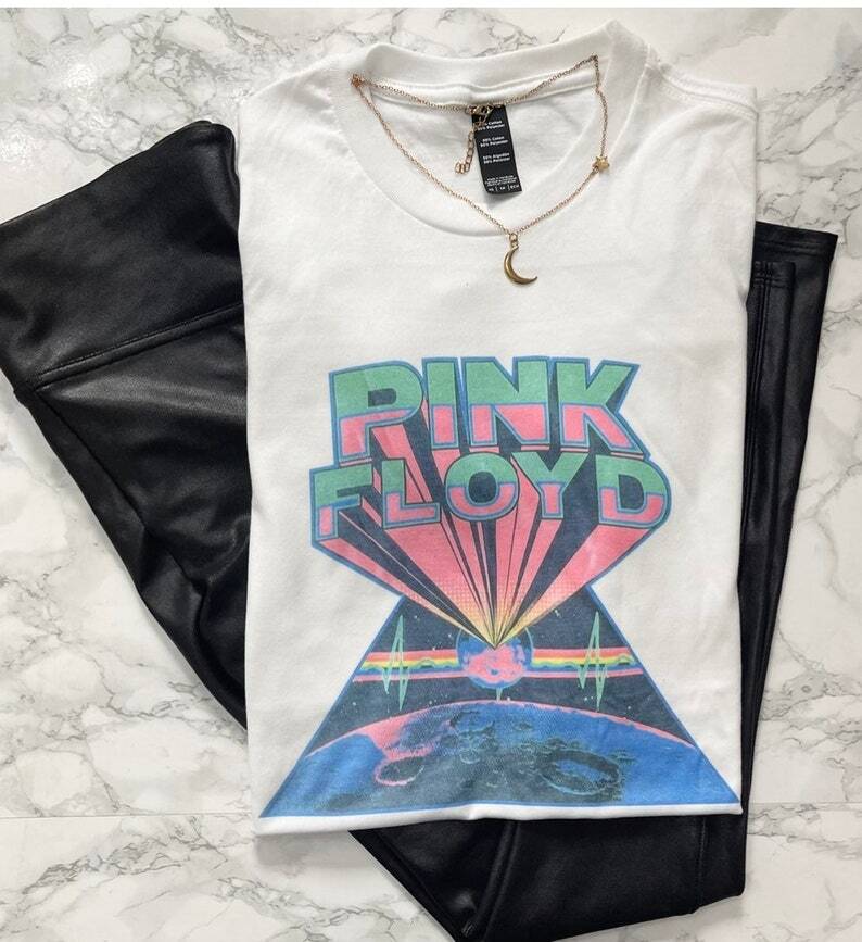 Pink Floyd Colors T-Shirt, Vintage Feel Tee, Classic Rock Band Apparel Unisex T-Shirt XXL