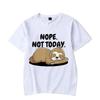 Nope Not Today Graphic Tshirt Funny Lazy Sloth Tshirt Fashion Harajuku T-shirt Oversize Men Brand T-shirt Hip Hop Tshirt Vintage