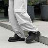 Men's Street Style Black Leather Shoes with 5CM Thick Sole Height Increasing Anti-Slip Platform Casual Daily Outdoor Wear Shoes