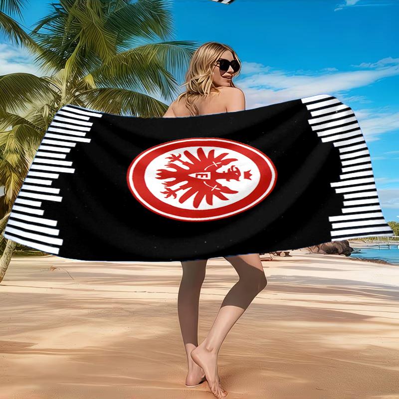 Eintracht Frankfurt Crest Beach Towel, Quick-drying, Easy To Care For, Suitable for Both Fitness and Beach Vacations,Sports Essential