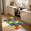 1pc bright letter pattern kitchen mat, flannel toilet mat, printed absorbent floor mat
