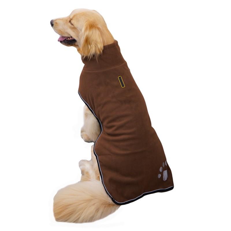 Large Dog Winter Vest Waterproof Reflective Warm Fleece Jacket Adjustable Chest Golden Retriever Labradors