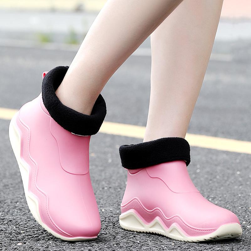 Winter Herbst Frühling Sommer Warme Pelz Regen Schuhe Herren Damen Rutschfest Abriebfest Regenwasser Watfischen Angelstiefel