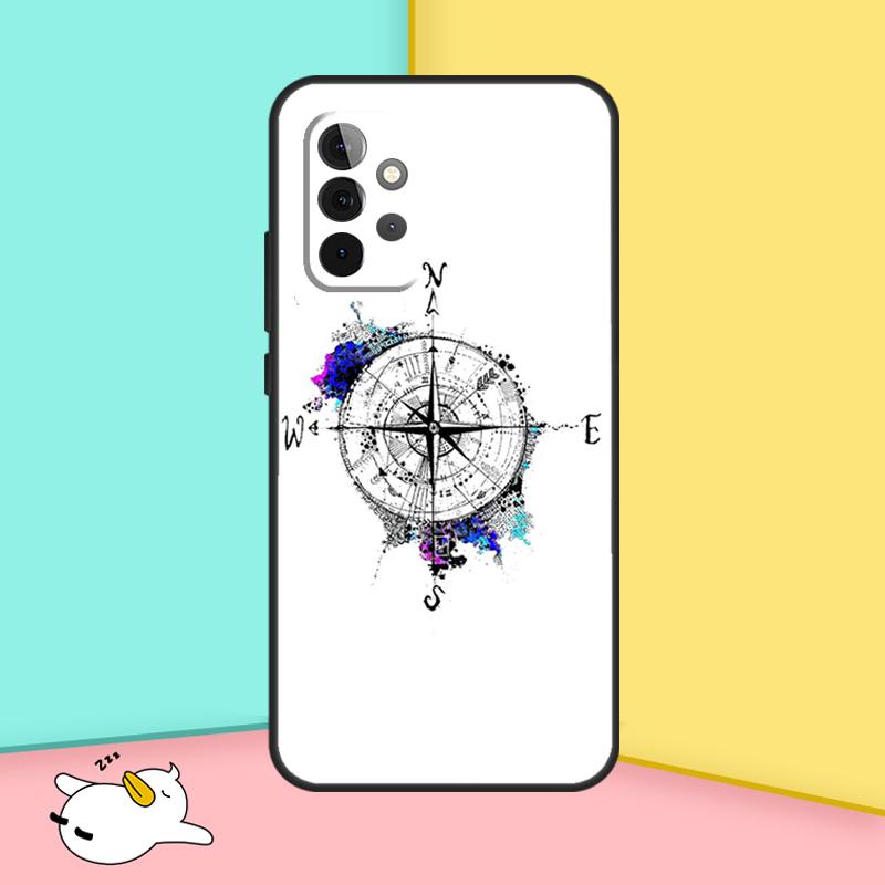 Compass Phone Case For Samsung Galaxy A15 A25 A35 A55 A53 A33 A13 A52 A32 A12 A51 A71 A14 A34 A54
