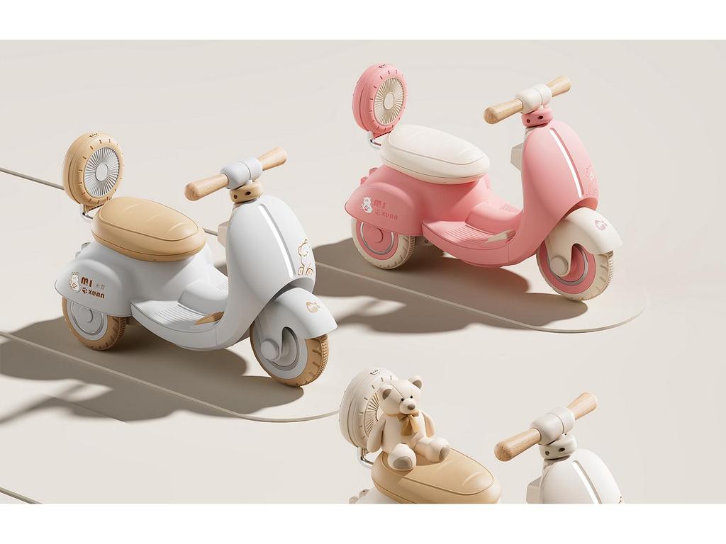 Elektrisches Dreirad-Motorrad für Kinder mit Fernbedienung und Lichtern für Jungen & Mädchen - Mulan Auto