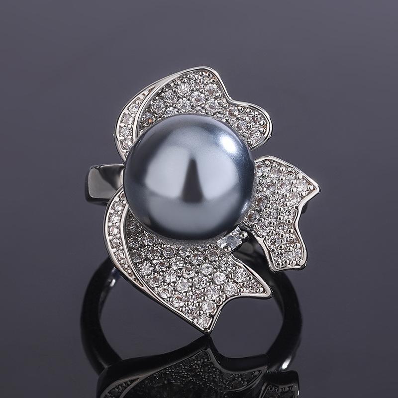 Ювелирные изделия Медное основание Позолоченный Жемчужный ювелирный набор 12 мм