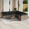 VidaXL Garden Lounge Set with Cushions 11 Pcs, Sofas with Adjustable Feet, Outdoor Furniture Set Patio Terrace, 3218252