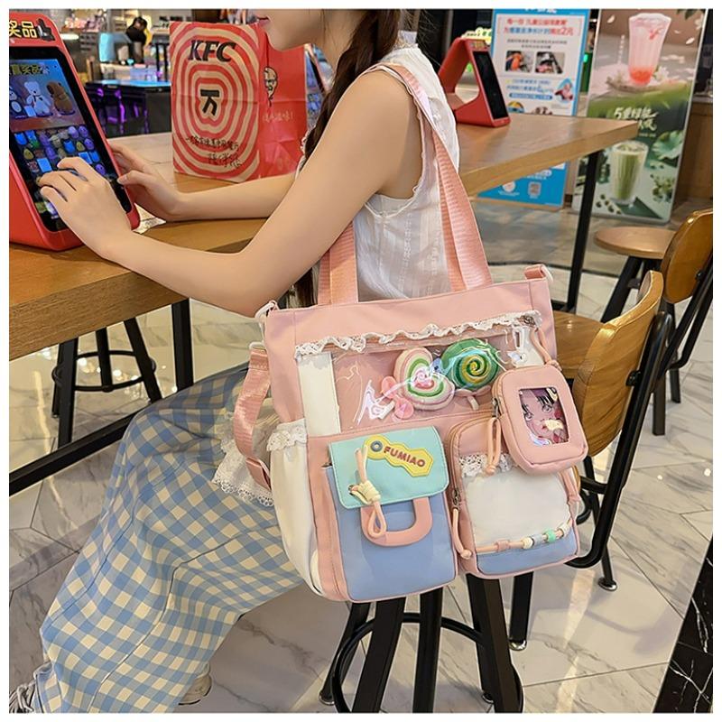 Japanese Ins New Sweet Girl Ita Bag Commuting Lightweight Large Capacity Fashionable Shoulder Bag Women'S Beautiful Handbag