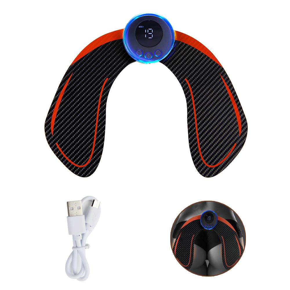 Electric Muscle Stimulator EMS Abdominal Fitness Stickers Rechargeable Body Slim Massager Wireless LCD Display Buttocks Trainer