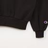 Champion Basic Crew Neck Long Fleece with Embroidered Off Black Women's Sweatshirt, Sleeve, Trim, (CW-B002)