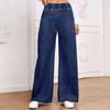 Women's Vintage High Waist Straight Leg Loose Wide Leg Pants Casual Trousers Jeans