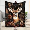 Deer Blanket Ultra-Soft Perfect for Livingroom Couch Bedding for All Seasons Warmthful Decor Gift for Travel Home Birthdays