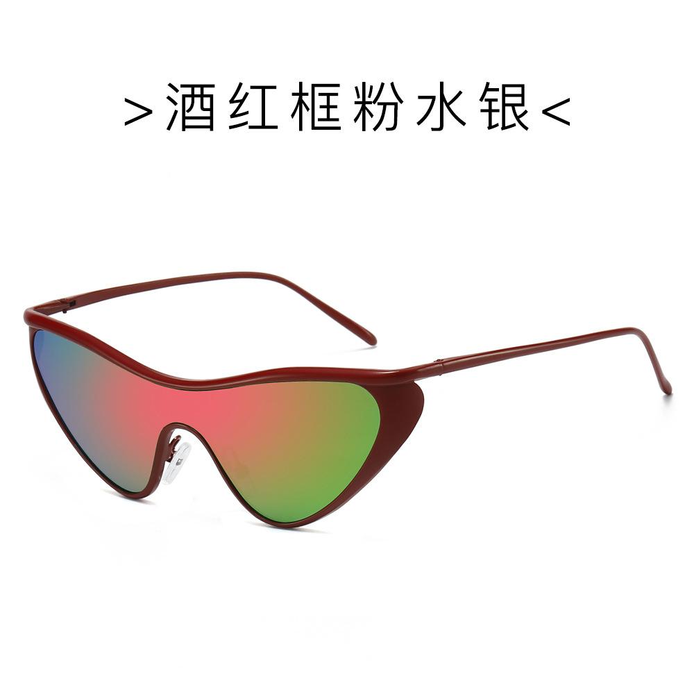 Y2K Punk Cat Eye Sunglasses Women  Luxury Brand Steampunk One-Piece Sun Glasses for Lady Vintage Shield Eyewear UV400 Shades