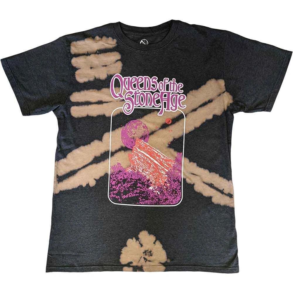 Queens Of The Stone Age 'Planet Frame' Black Dye T shirt - NEW