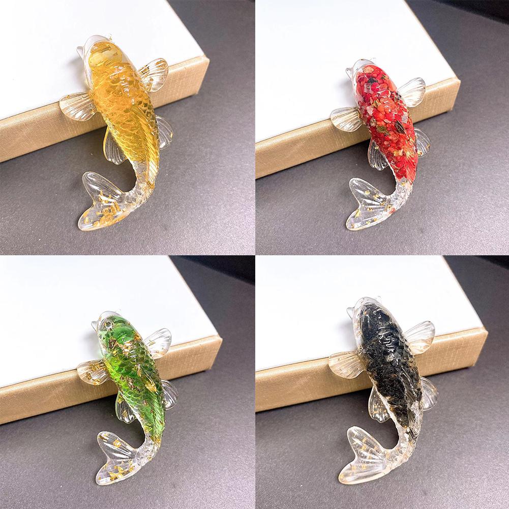 Charming Fish Ornament for Car and Home Decor Crafted from Natural For Crystal