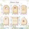 Unpainted Miniature Fairy Doors& Windows Craft Kit(48 Pcs)- Wooden Garden Doors Accessory For Home Party Event Decoration