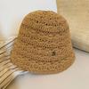 Japanese Solid Color Knitted Hollow Fisherman'S Hat Children Spring And Summer Breathable Sunshade Sunscreen Hat Basin Hat