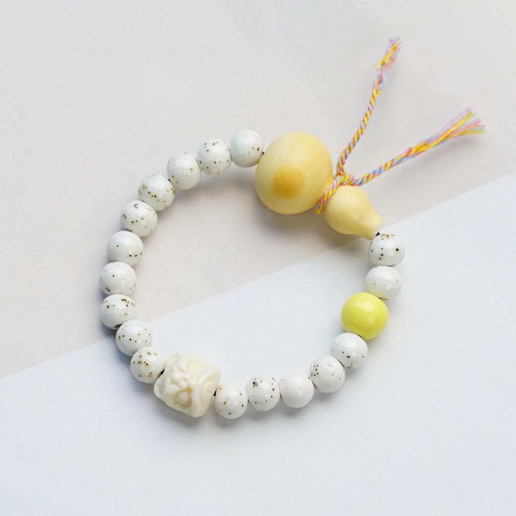 Jingdezhen ceramic beaded bracelet gourd meditation zen bracelet jewelry Fulu live broadcast supply wholesale