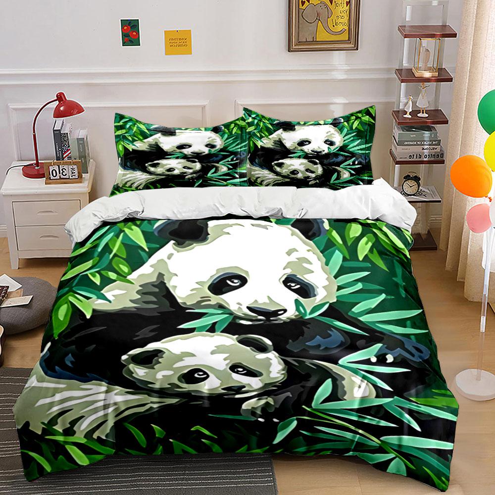 Pandas Surrounded by Bamboo. Bedding Sets Duvet Cover Sets Duvet Covers Pillowcases(1*Duvet Cover 2*Pillowcases Without Duvet Insert)