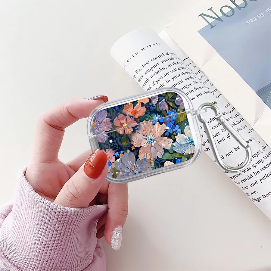 Beautiful Flower Pattern Case For Airpods 2 Pro2 3 1 Pro3 4 Pro Clear Earphone Cases Cover
