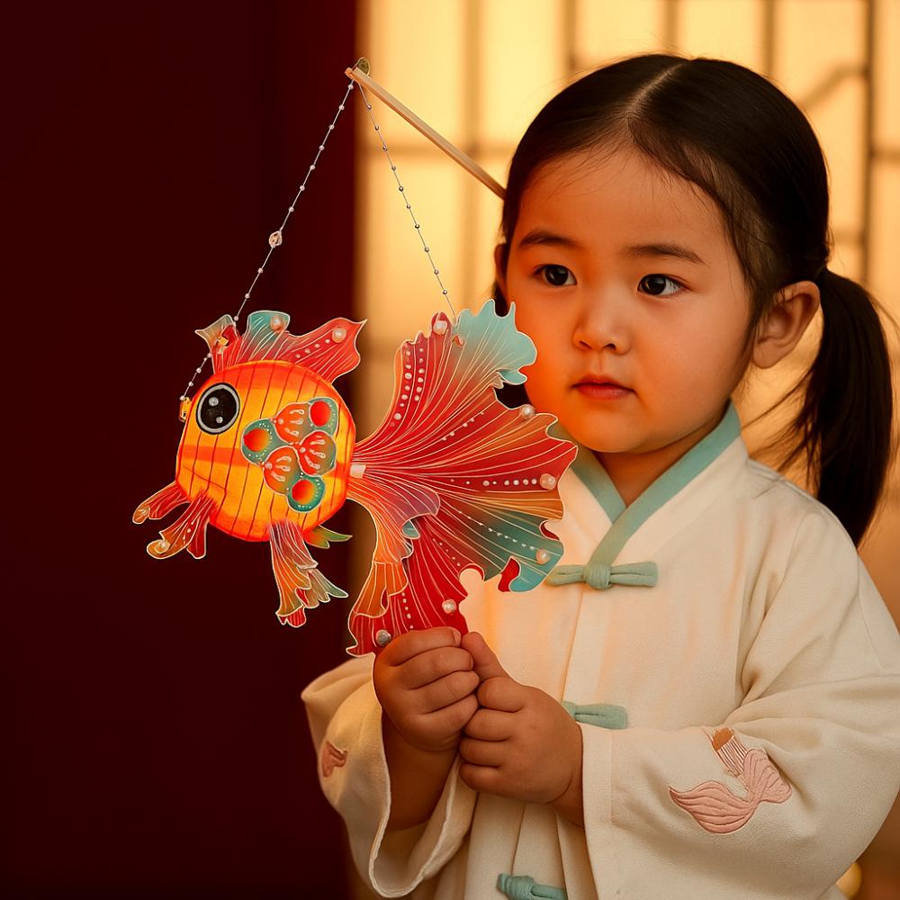 Chinese Style Goldfish Lantern Handmade Glowing Handheld Lantern  Festival