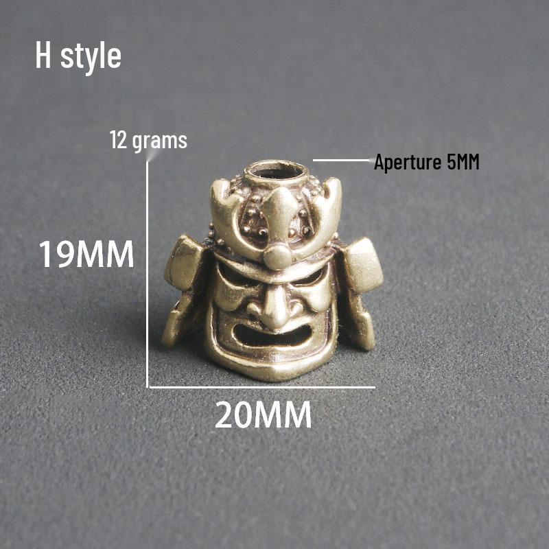 Brass Skull Head Paracord & Keyring Pendant DIY Accessory