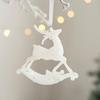 Cartoon Christmas Glitter Elk Pendants Hanging Christmas Tree Decoration  Holiday Party Supplies