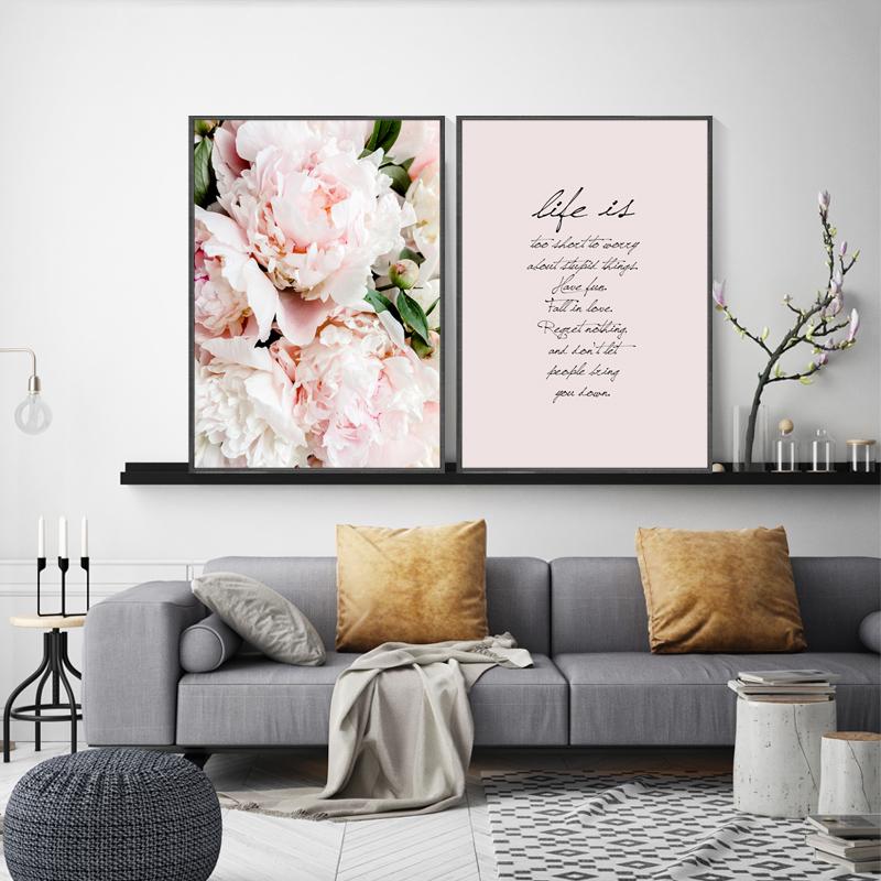 Flowers Fragrance Lip Fashion Life Wall Art Canvas Painting Nordic Posters And Prints Wall Pictures For Living Room Shop Decor