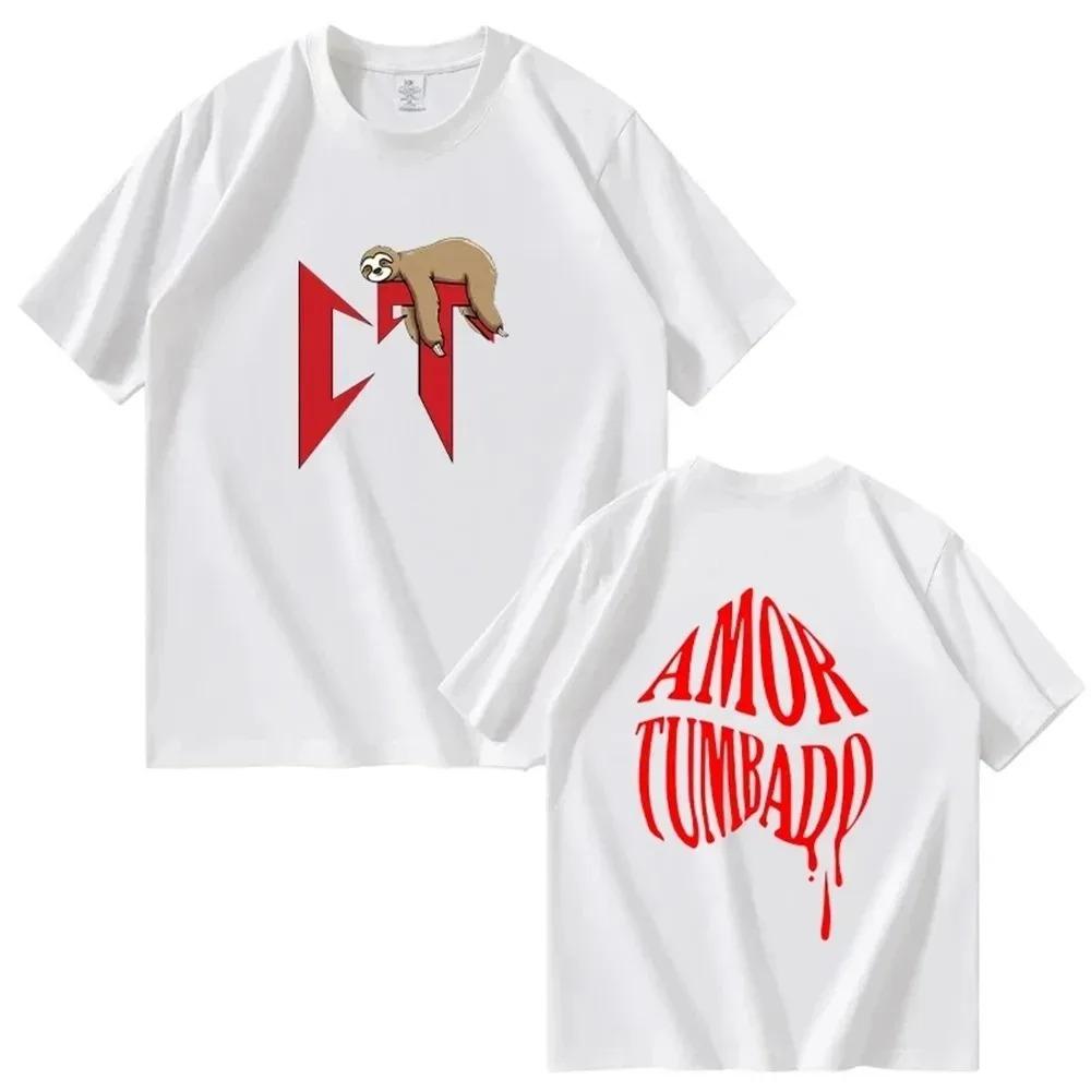 Natanael Cano Nadruk Bawełniany T-shirt Mężczyźni Kobiety Hip Hop Luźny T-shirt Krótki Rękaw Koszulka Letnia Corridos Tumbados T-shirty Ubrania