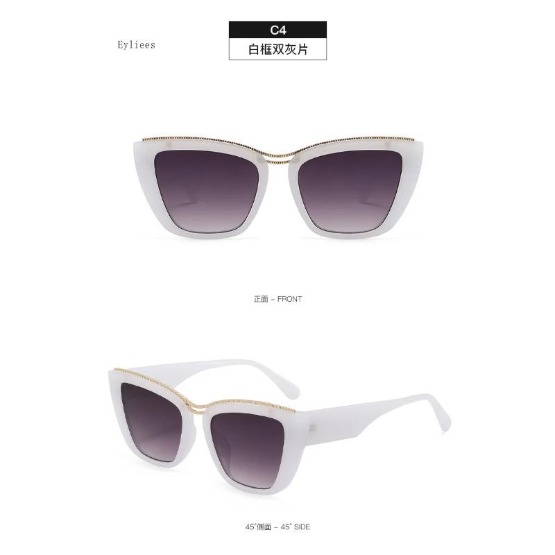 Oversized Cat Eye Sunglasses Female Big Frames Luxury Fashion Square Sun Spectacles For Ladies Retro Trendy Cateye Eye Spectacles