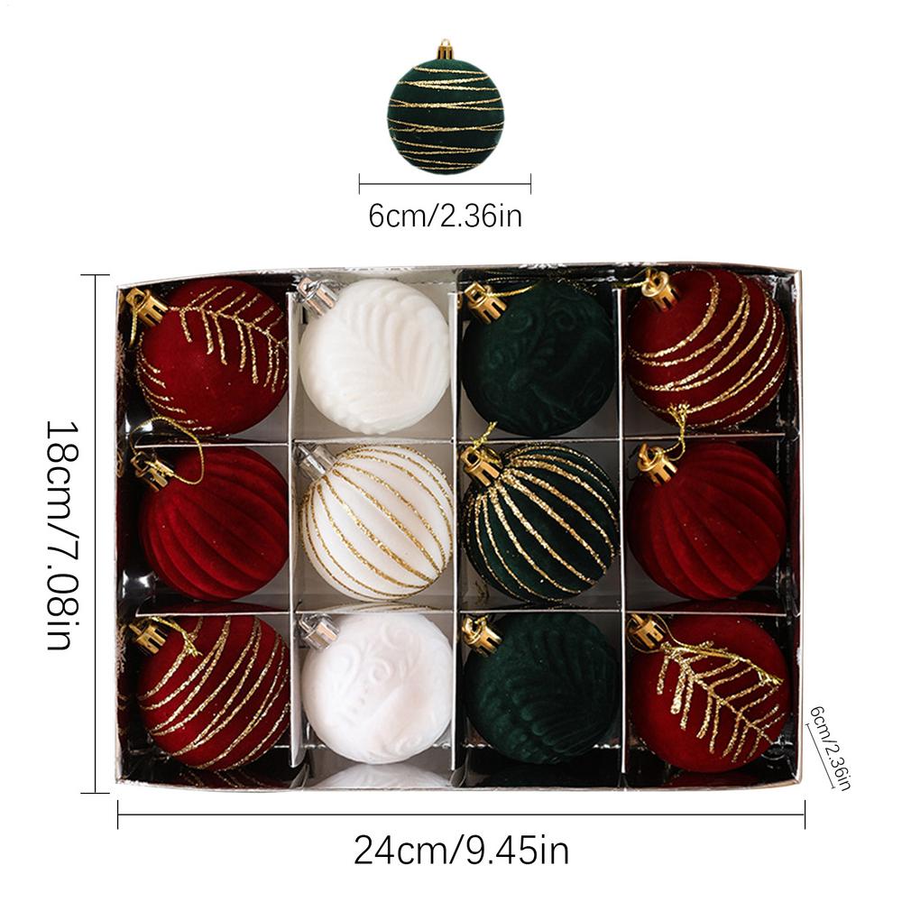 Velvet Christmas Ball Ornaments Christmas Ornaments Velvet Balls Holiday Pendant For Outdoor Family Gatherings Parties Garden