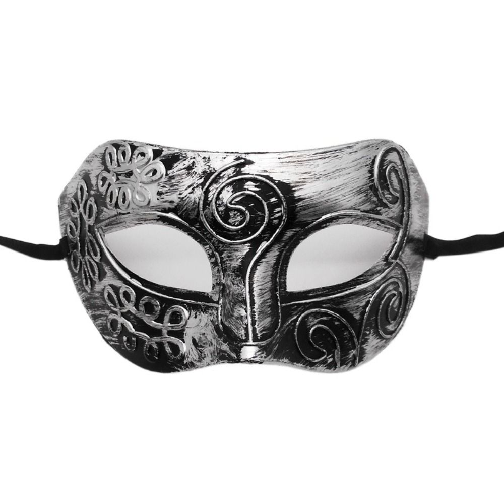 

Retro Halloween Masks Plastic Half Face Mask Venice Mask Jazz Flat Head Mask Cosplay Style 08