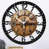 25cm Circular Iron Wall Clock with a Nautical Sextant Design