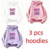 Letter Graphic Kids Hoodie Pullover Children's Sweatshirt Cute Harajuku Hoody for Boys Girls Autumn Casual Hoodies