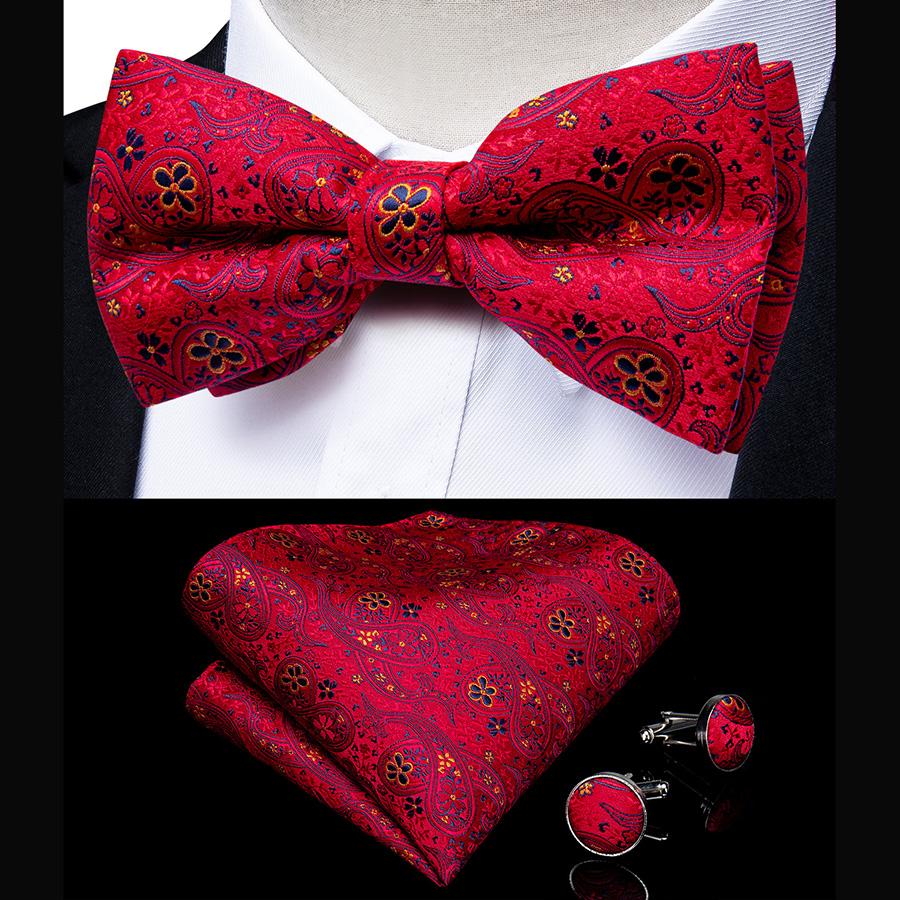 con papillon Barry.Wang Cummerbund Set di papillon da uomo in seta