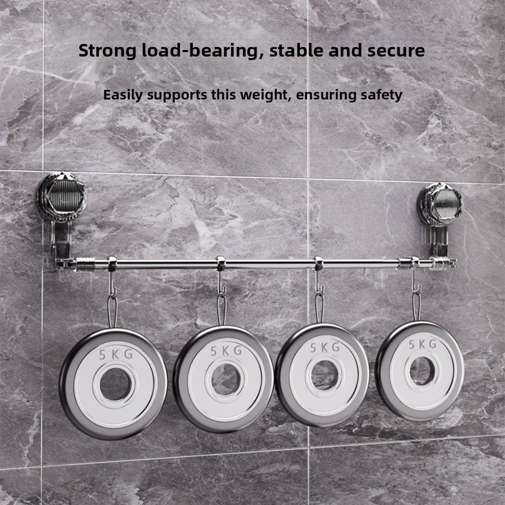 Nastavitelný držák na ručníky s přísavkami, nástěnný věšák na ručníky, koupelnový držák na ručníky, koupelna, domov