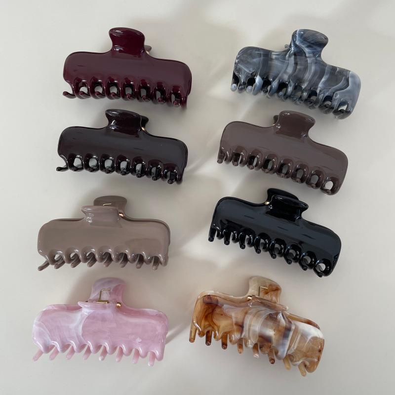 Korean Style Acetate Hair Claw Clip for Women - Jelly Design Bun/Bangs Accessory