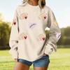 Ladies' Loose And Comfortable Casual Fashionable Rugby Print Sweatshirt