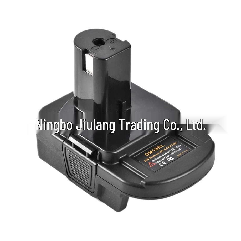 

Адаптер DM18RL: Совместим с аккумуляторами DeWalt/Milwaukee 20В/18В и Ryobi, включает USB для подзарядки устройств Apple.