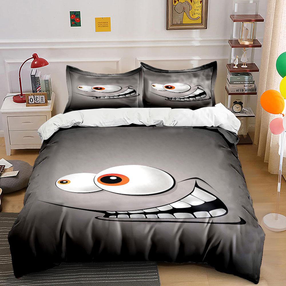 Smiling Face with Eyes. Bedding Sets Duvet Cover Sets Duvet Covers Pillowcases(1 * Duvet Cover 2 * Pillowcases Without Duvet Insert)