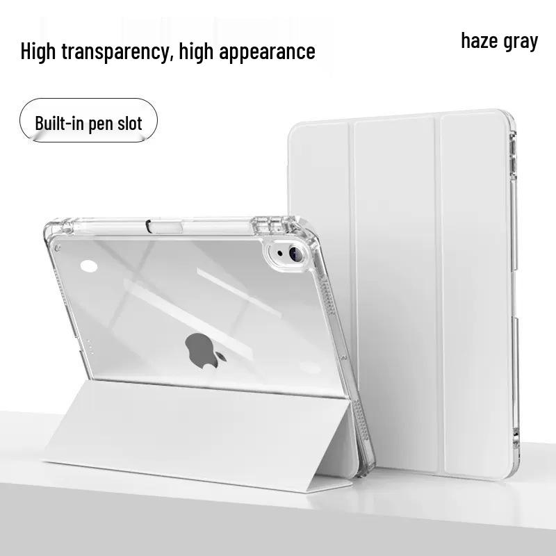 2023 iPad Air 4 Pro 11 Case with Pen Slot, 9.7-10.4 Inch High-Transparency Acrylic Trifold for Huawei