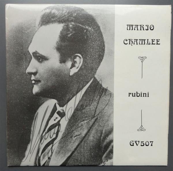

LP Record MARIO CHAMLEE Mario Chamlee GV507 Rubini Records UK Classical Used