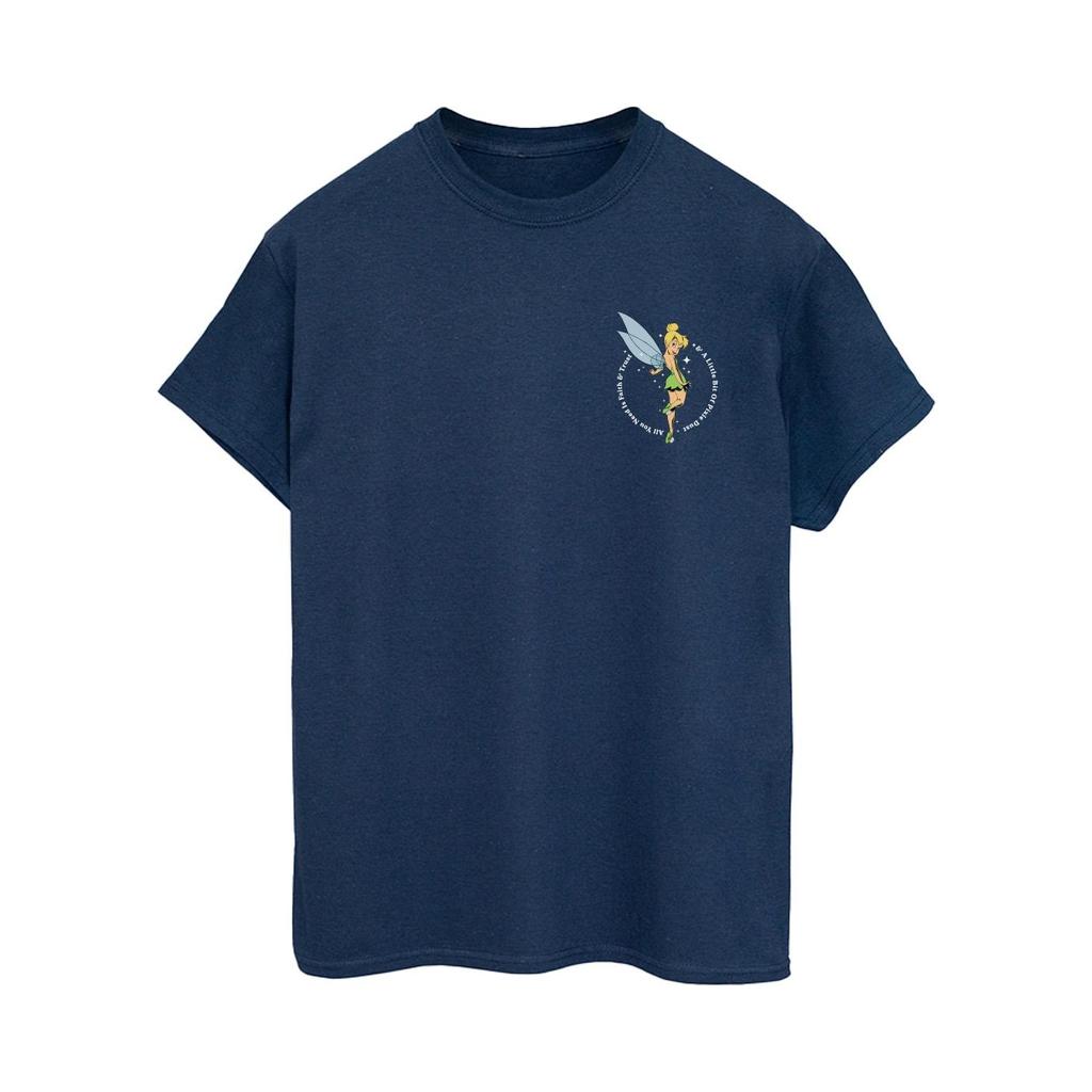 Disney Womens/Ladies Peter Pan Tinker Bell Cotton Boyfriend T-Shirt