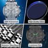 Olevs Fashionable Watches for Men Popular Arm Watches Waterproof Analog Business Adjustable Watches Quartz Sports Fashion Watches Chronograph Watches